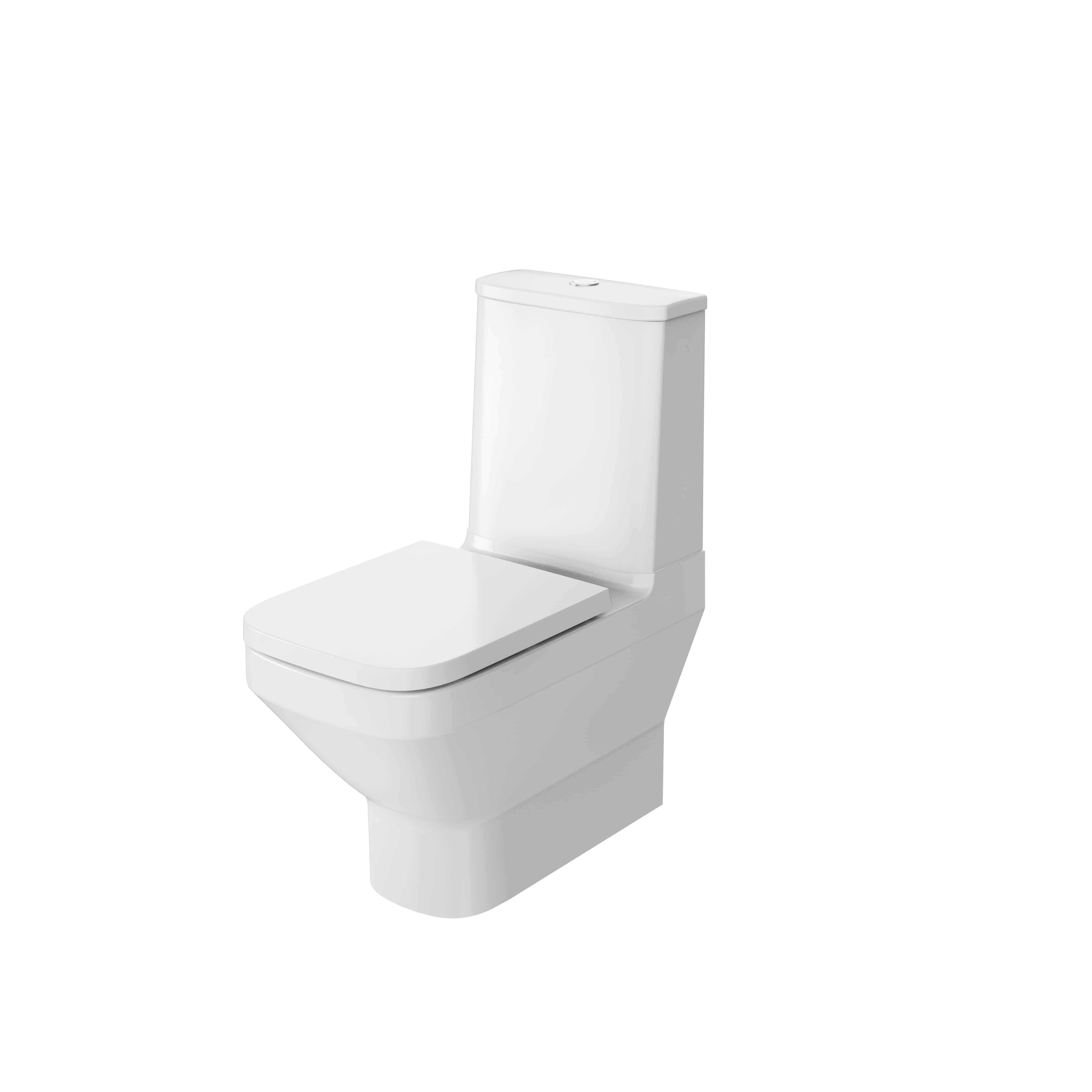 Set WC si rezervor, alb, patrat,  65.5 x 36 x 83.5 cm  GoodHome Teesta