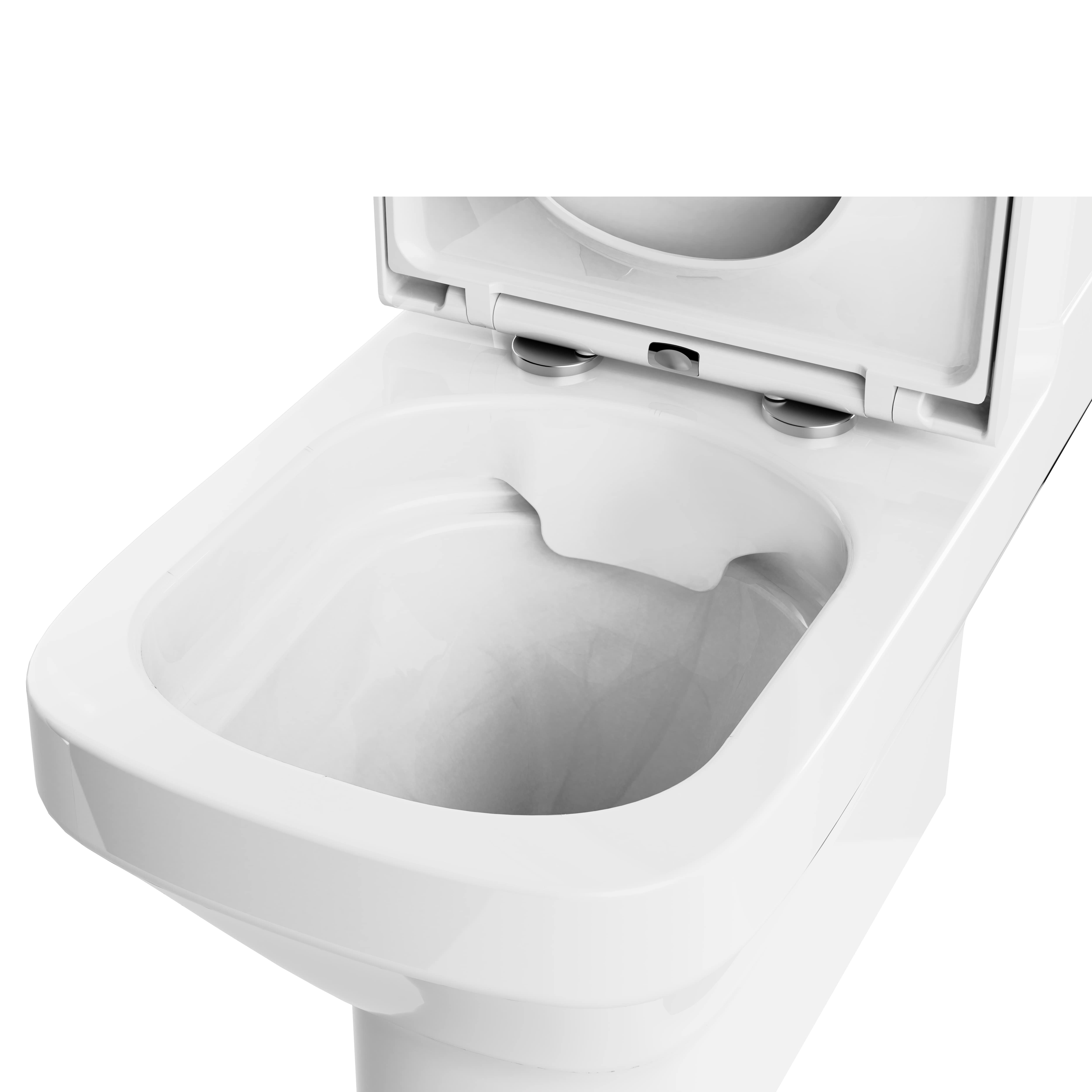 Set WC si rezervor, alb, patrat,  65.5 x 36 x 83.5 cm  GoodHome Teesta