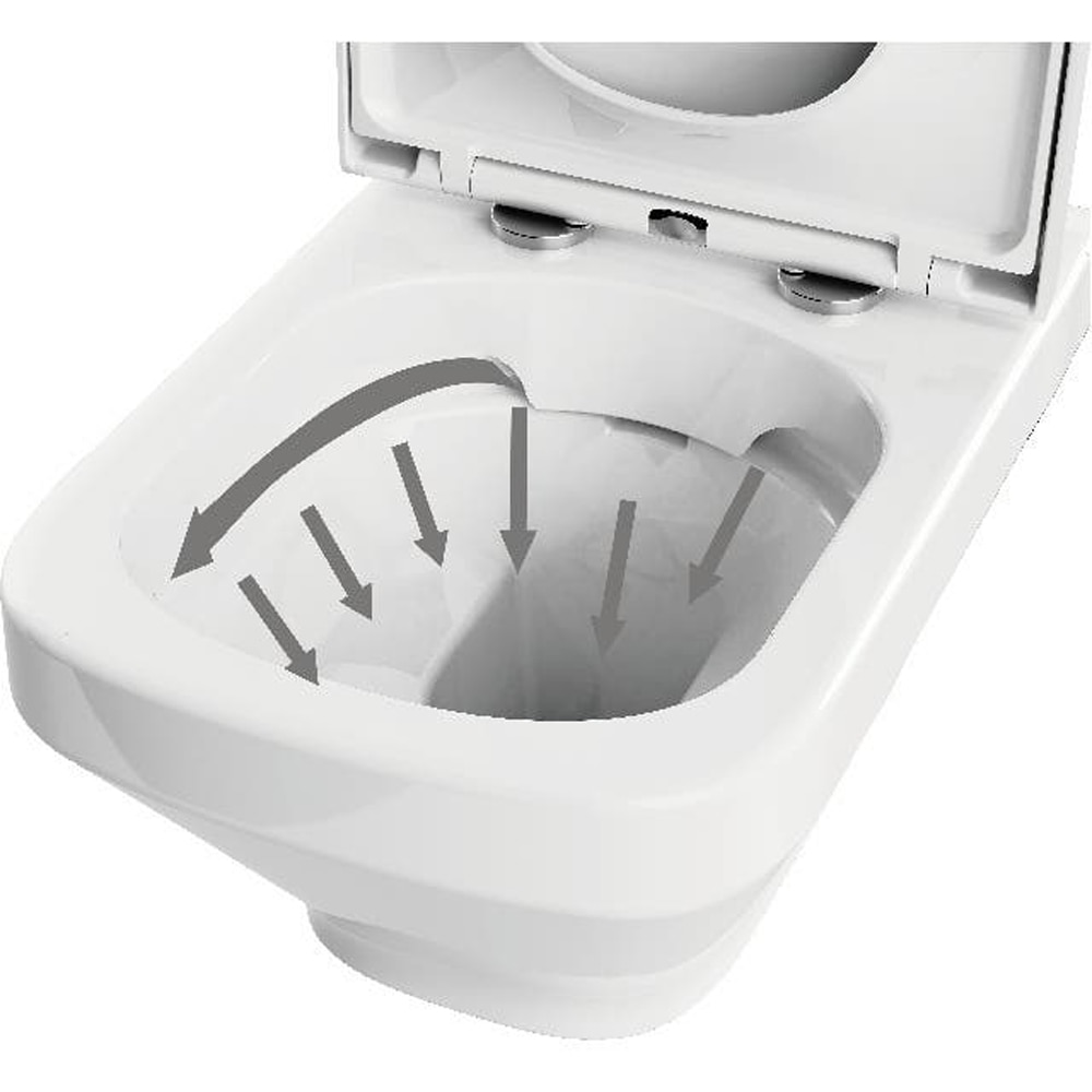 Vas WC suspendat GOODHOME Teesta, capac inclus, alb