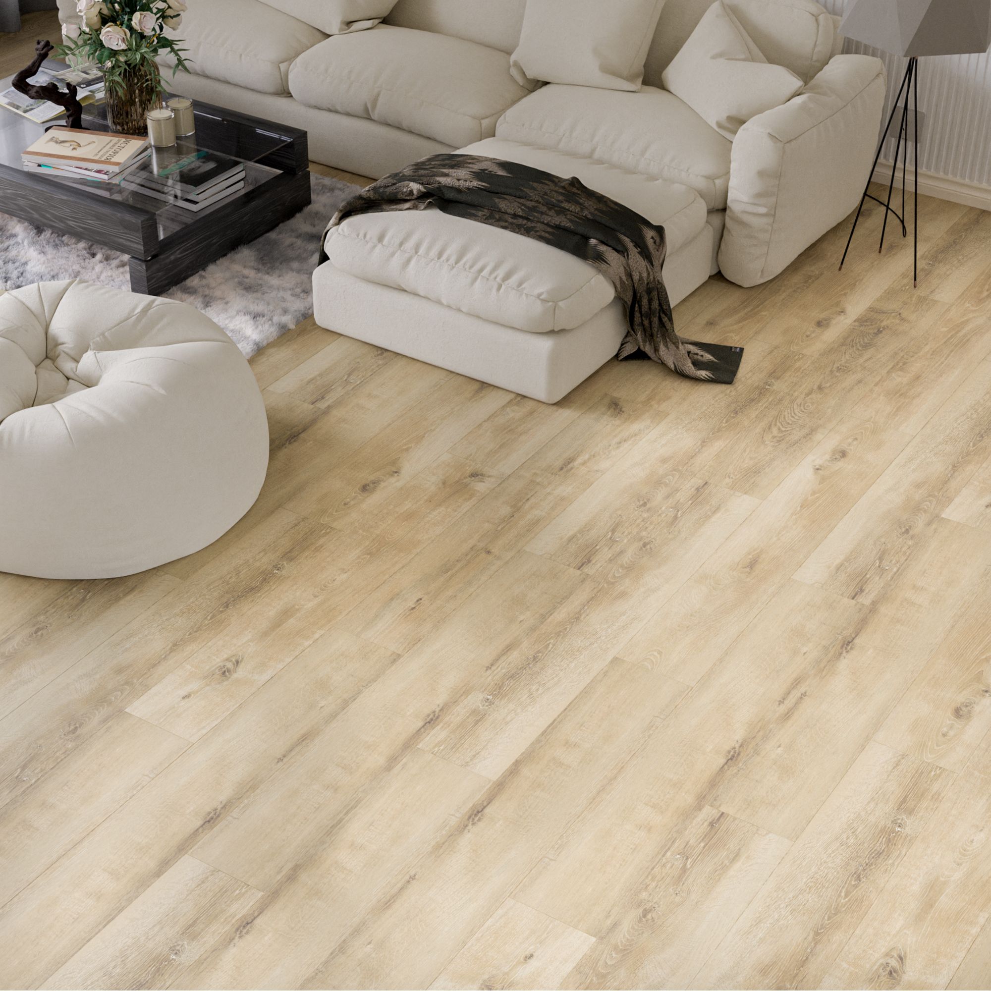 Parchet laminat, stejar deschis, 8 mm, AC3, 2.292 mp/cutie, Bella Neo Gardenia