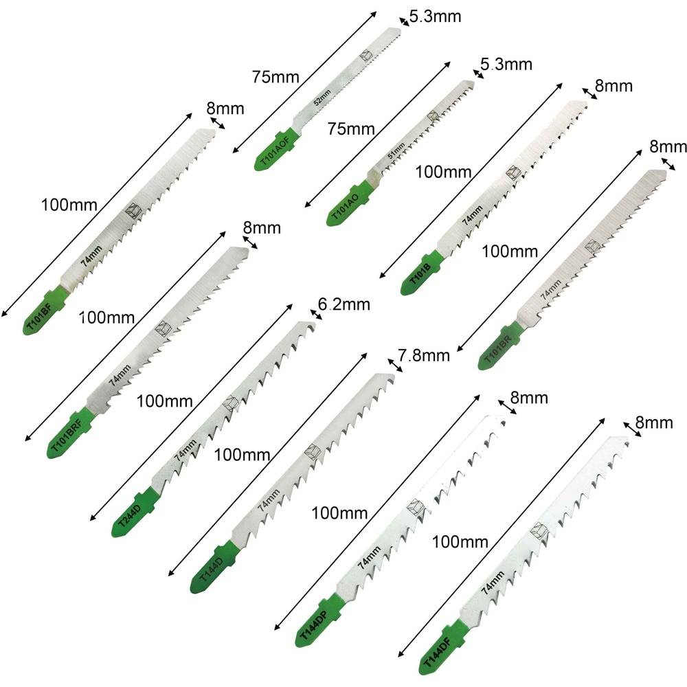 Set lame fierastrau pendular MAC ALLISTER, 10 bucati