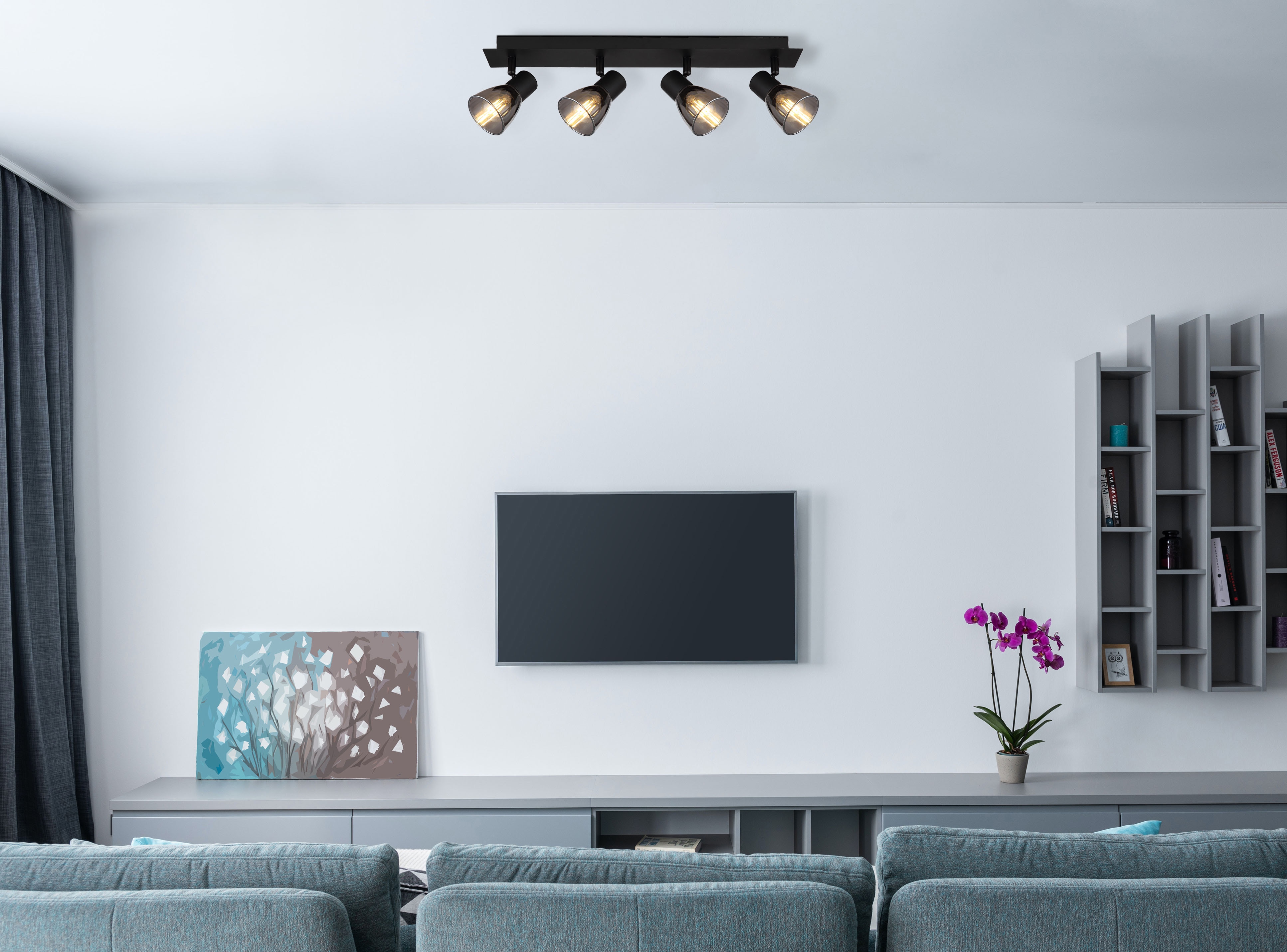 Spot Met Negru Mat 500X70X150 40W