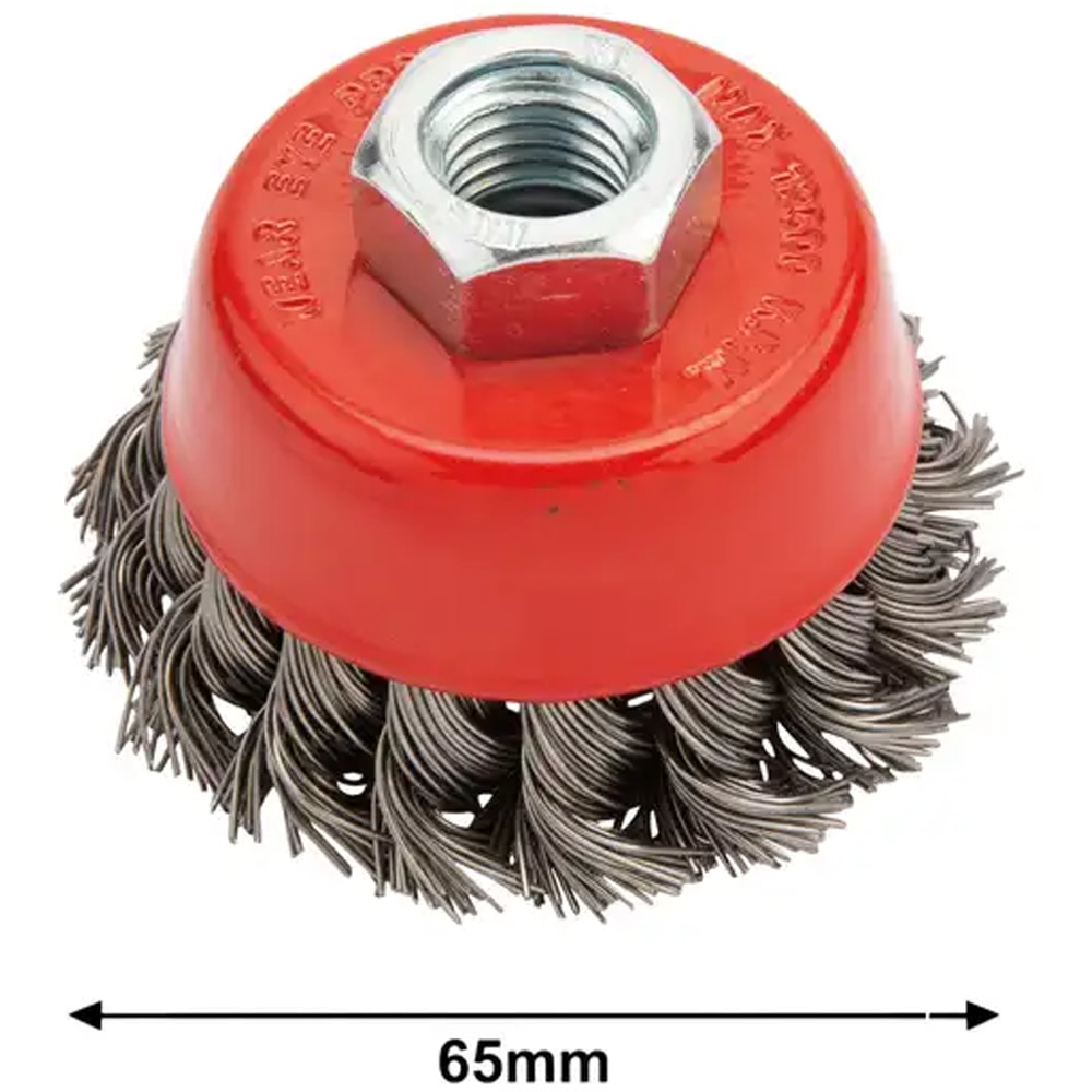 Perie cupa sarma rasucita MAC ALLISTER 101413289, 65mm