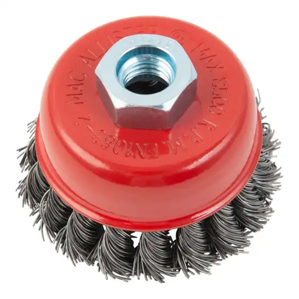  Perie cupa din sarma rasucita MAC ALLISTER 101413290, 80mm