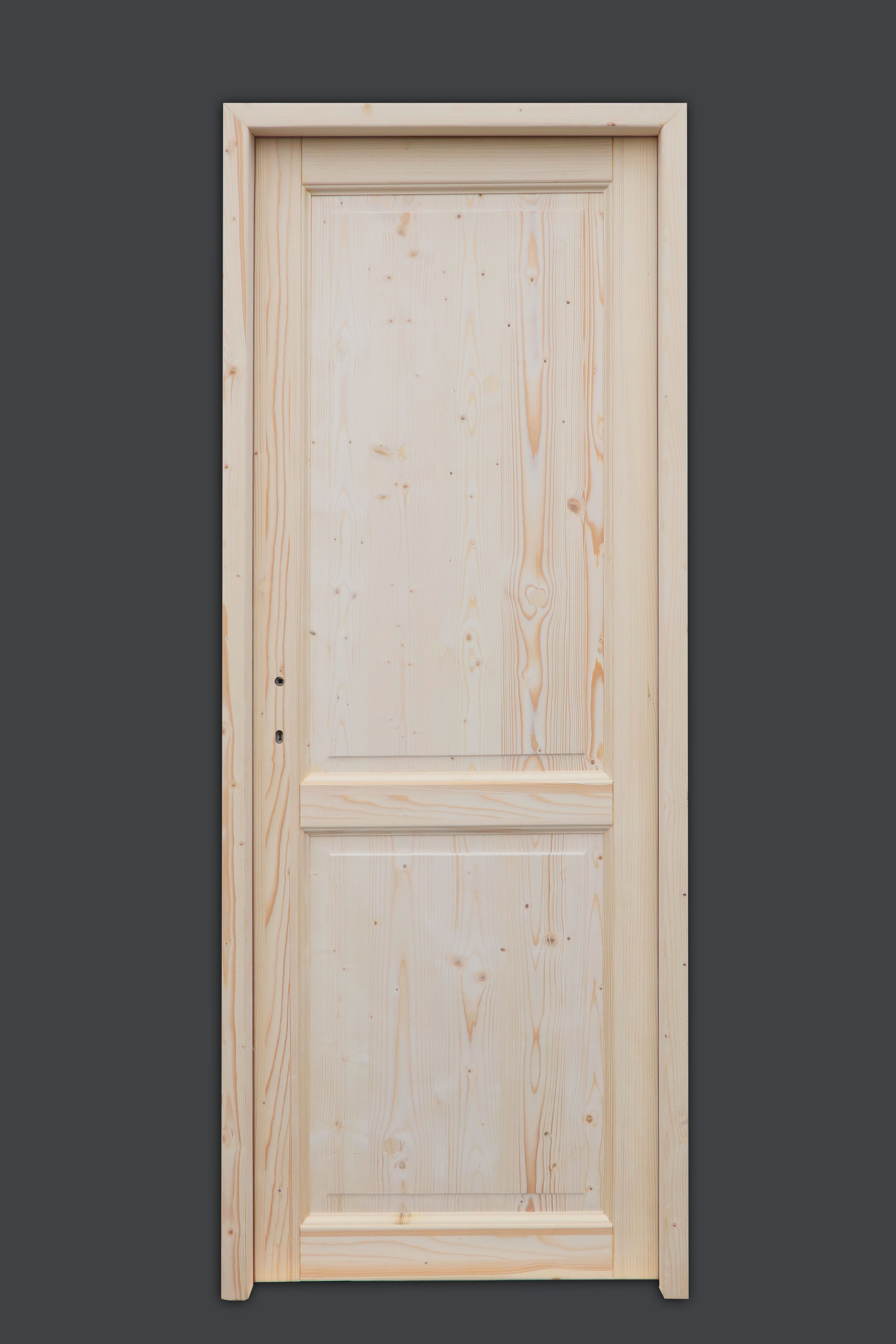 Usa de interior, lemn masiv, brad, 78 x 205 cm, dreapta  Aris