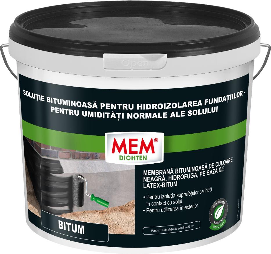 Solutie bituminoasa, hidroizolatii, 10 L, negru  Mem 