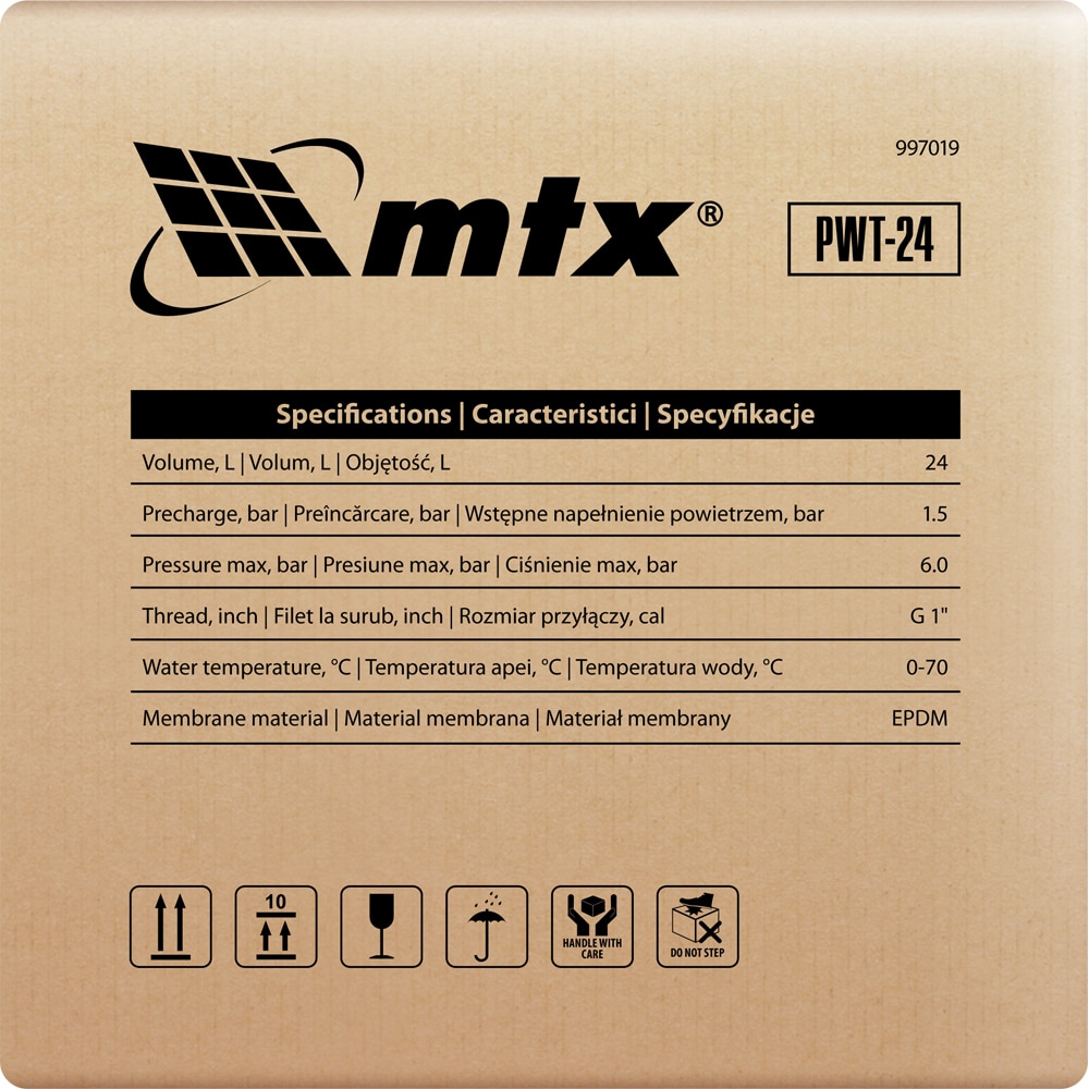 Vas expansiune hidrofor MXT, 6bar, 24l