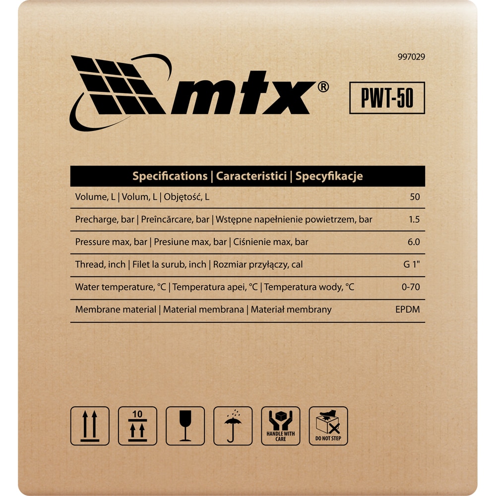 Vas expansiune hidrofor MXT, 6bar, 50l