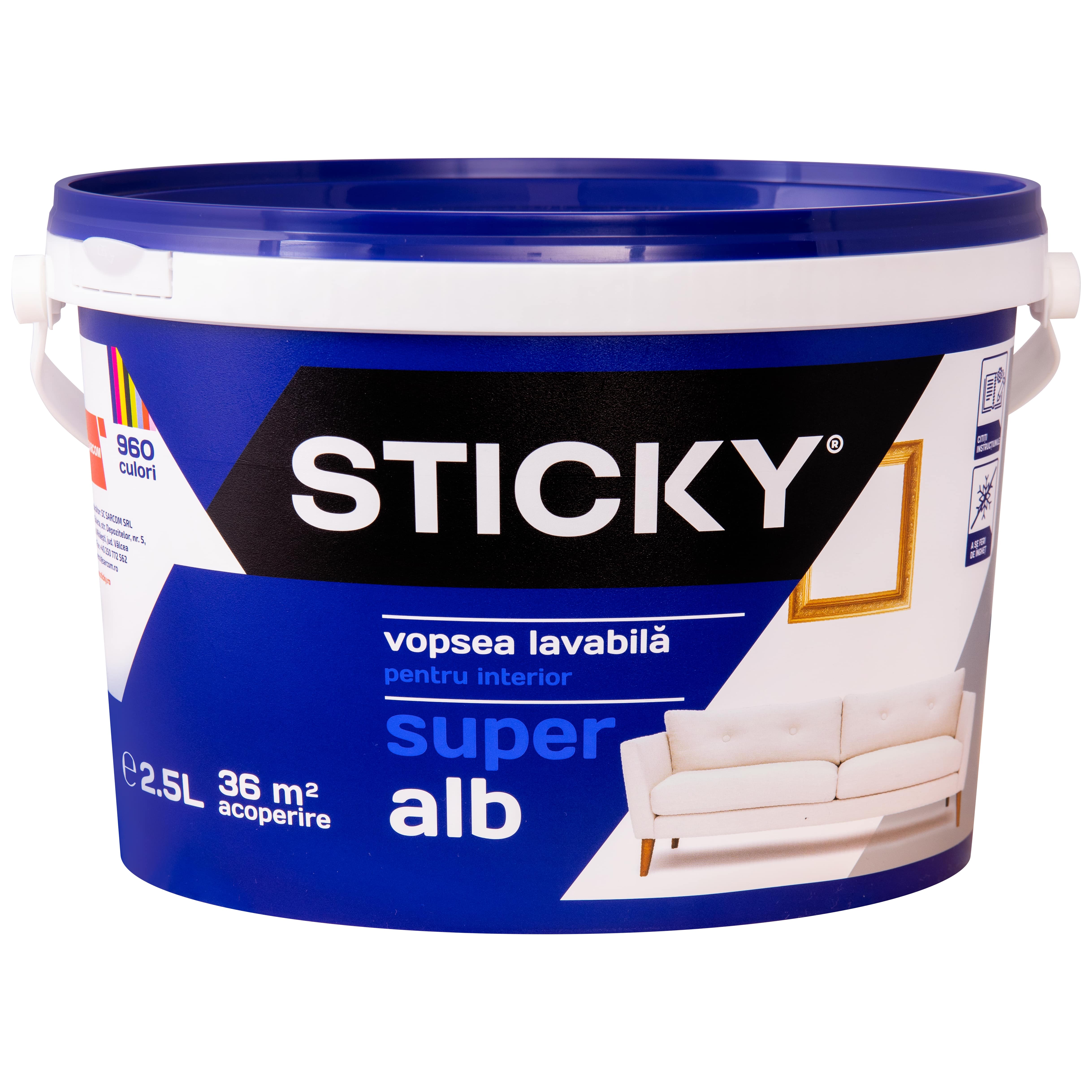 Sticky Vops Interior Super Alb 2.5L