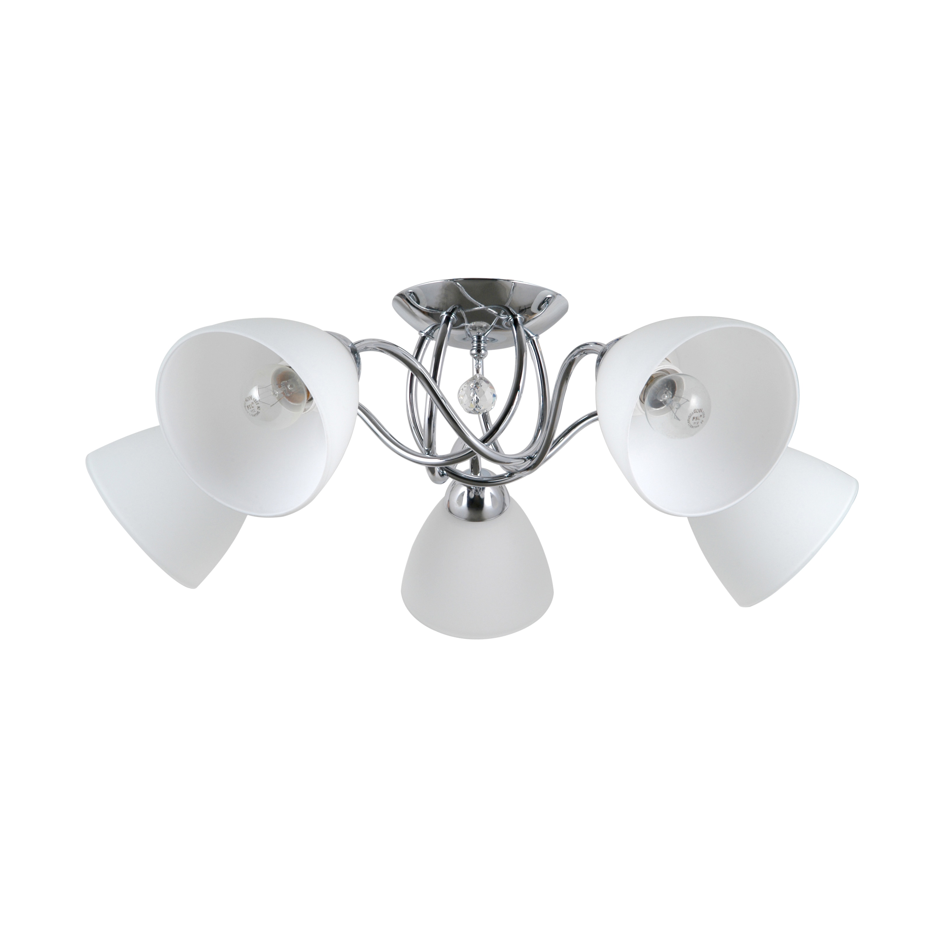 Lampa alba 40W, 5 becuri  Lugano