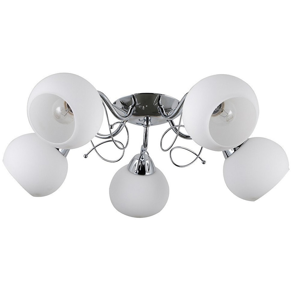 Pendul 5 becuri ITALUX Masseri, E27, 40W, IP20, alb/crom