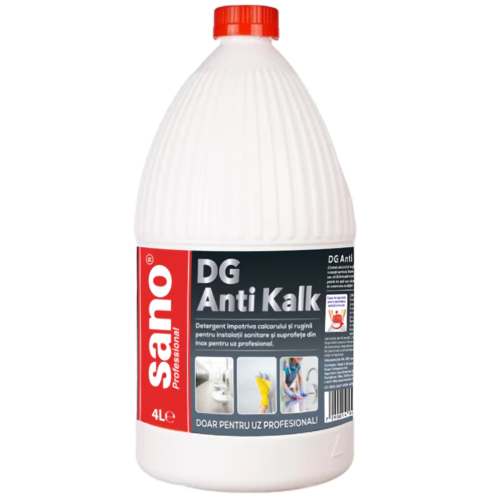 Solutie anticalcar SANO Antikalc, Piatra si rugina, 4 l