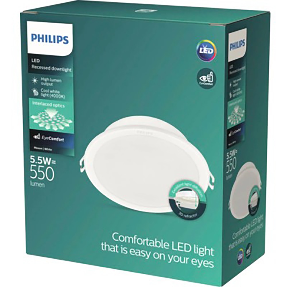 Spot LED PHILIPS Meson, 5.5W, 550lm, IP20, alb