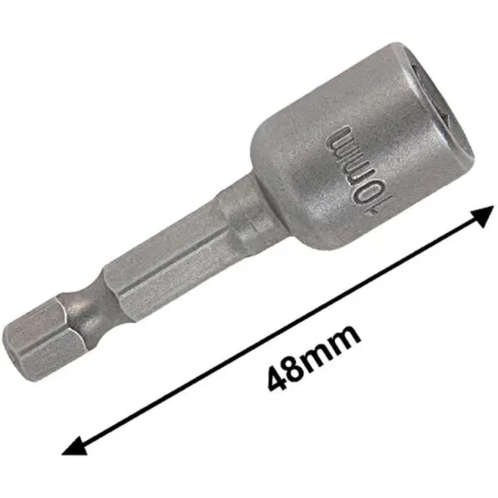 Tubulare hexagonale MAC ALISTER, 10mm, 4buc, argintiu