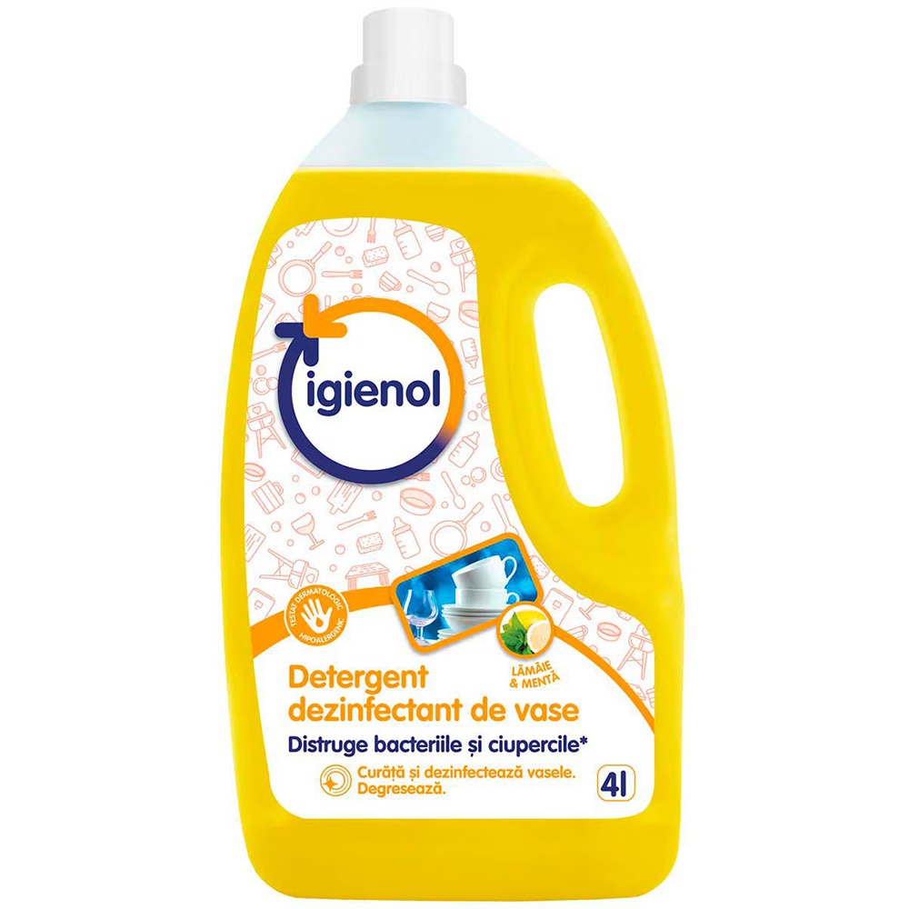 Detergent dezinfectant de vase IGIENOL, Lamaie & Menta, 4 l