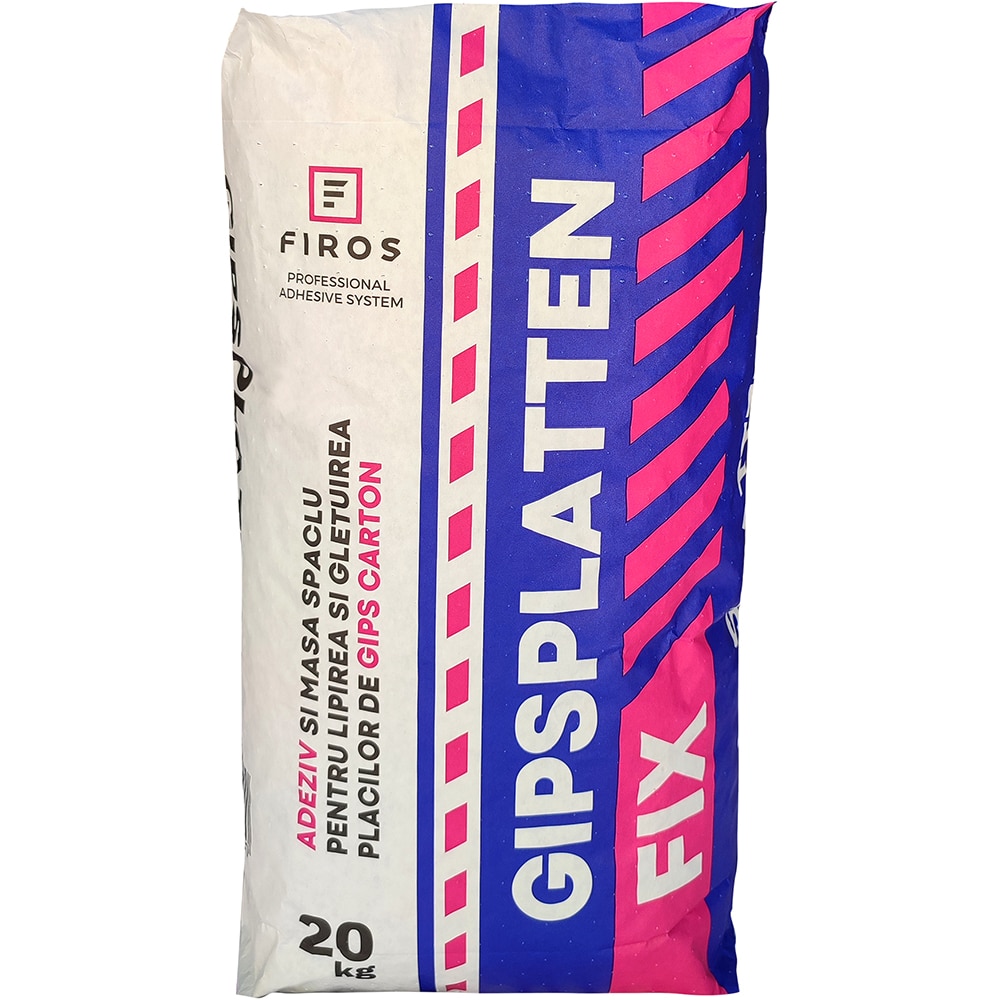 Adeziv si masa de spaclu pentru gipscarton FIROS, 20 Kg