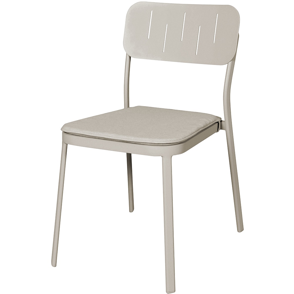 Scaun terasa GOODHOME Santacruz, aluminiu, 59.2 x 47.5 x 82.6 cm, bej