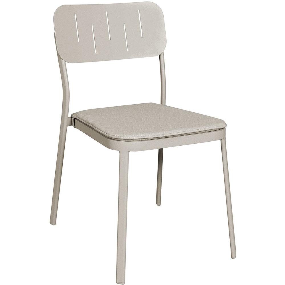 Scaun terasa GOODHOME Santacruz, aluminiu, 59.2 x 47.5 x 82.6 cm, bej