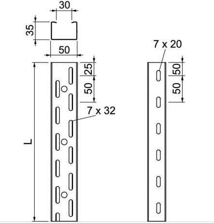 Jgheab Cabluri Perforat 35X50X3000