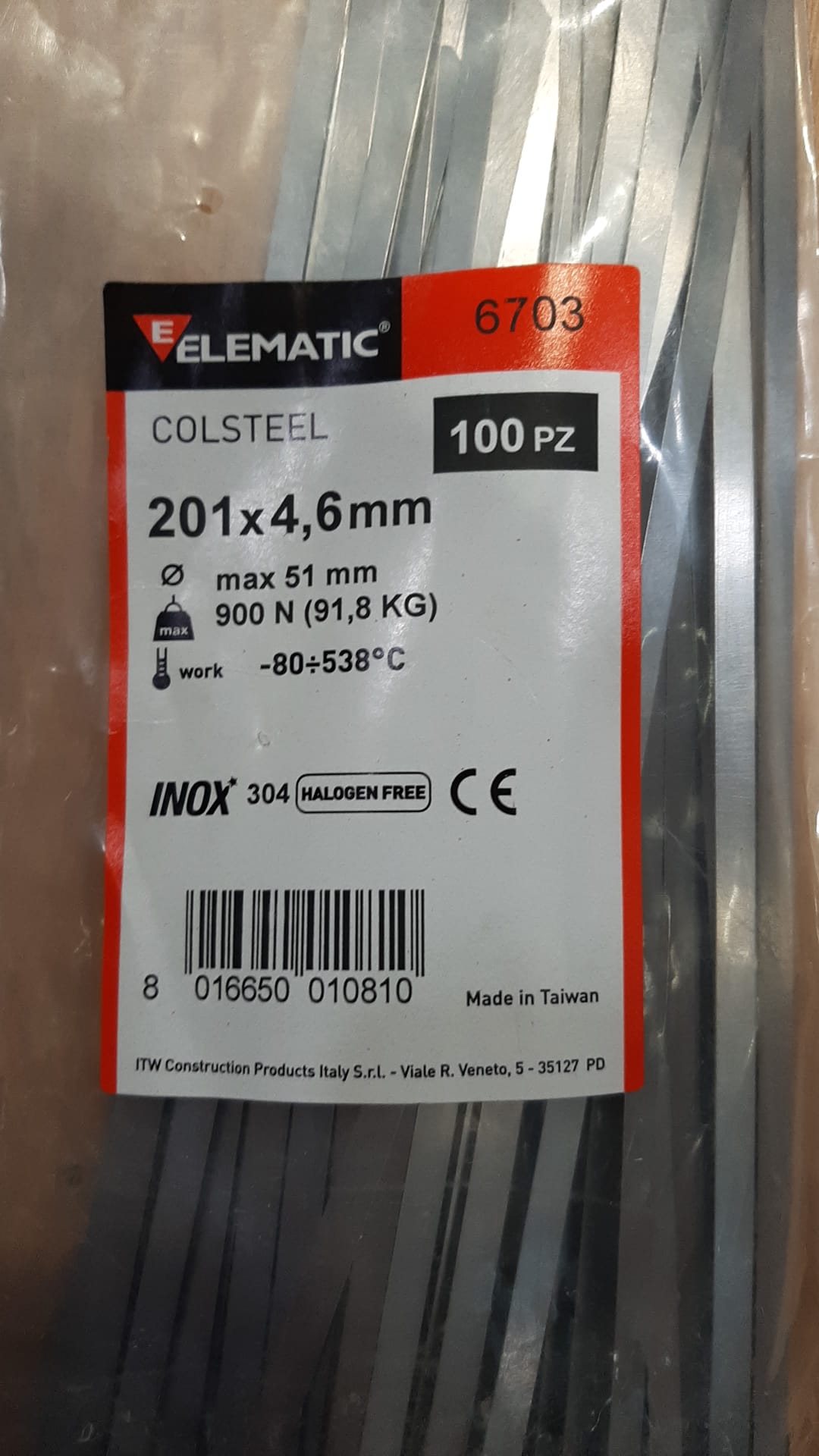 Bride Inox 304 Colsteel 201X4.6