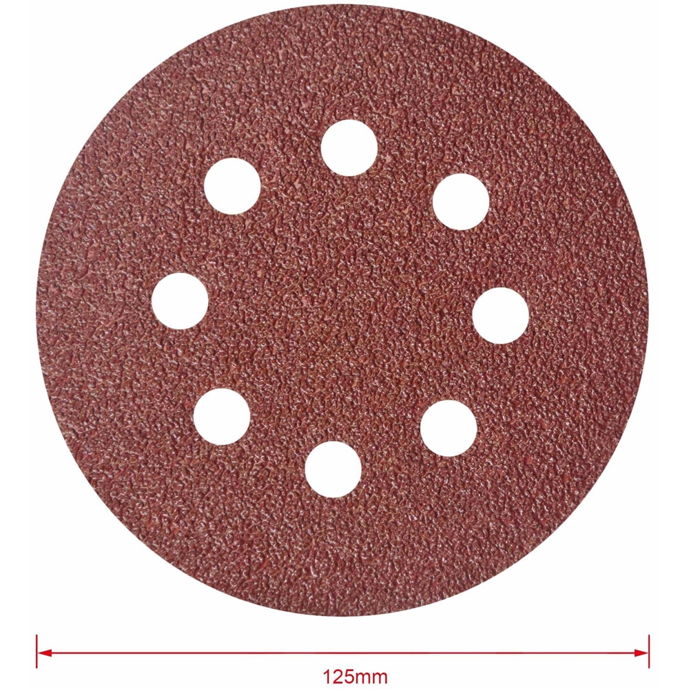 Set foi slefuire MAC ALLISTER, 10 bucati, 125 mm, perforate