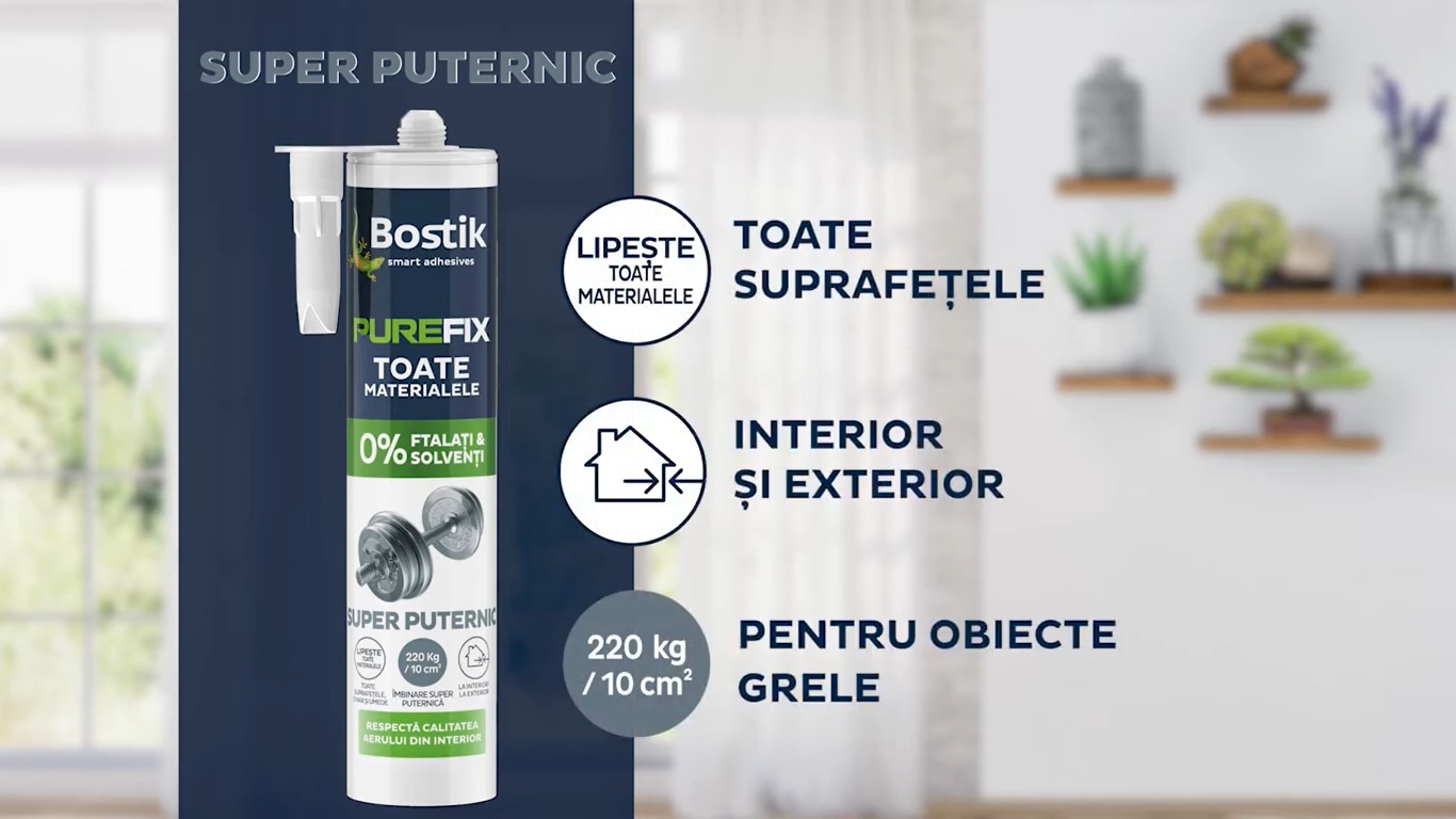 Adeziv super puternic, toate materialele, 290 ml  Bostik