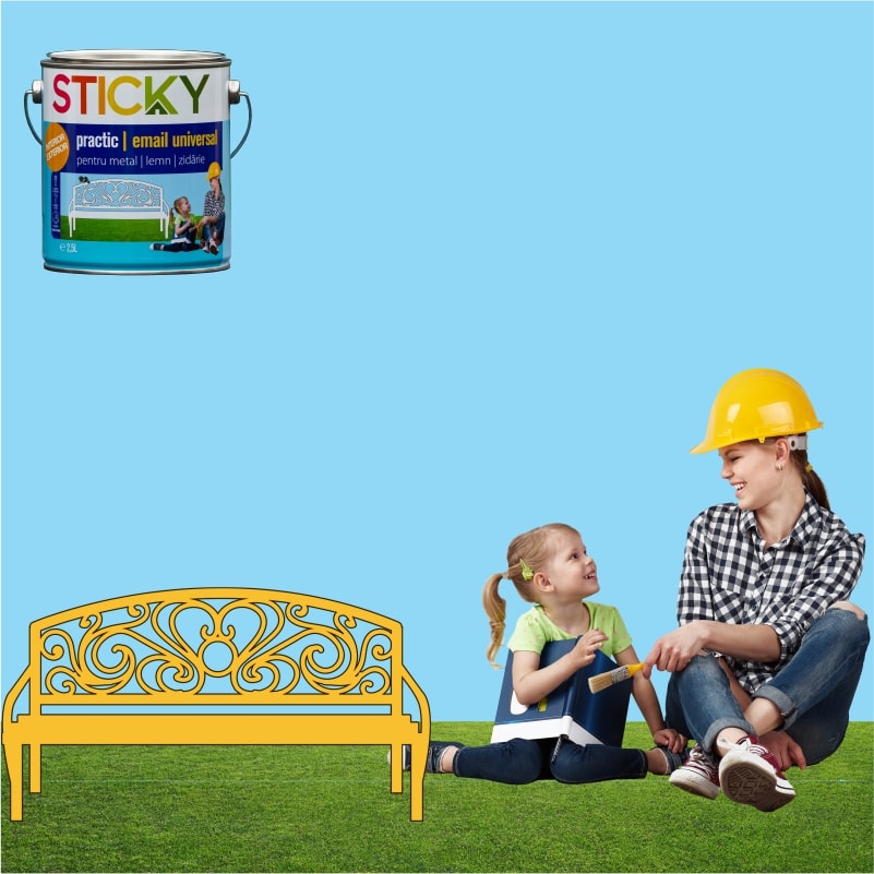 Vopsea Alchidica Sticky 11128, 0.6 l, galben