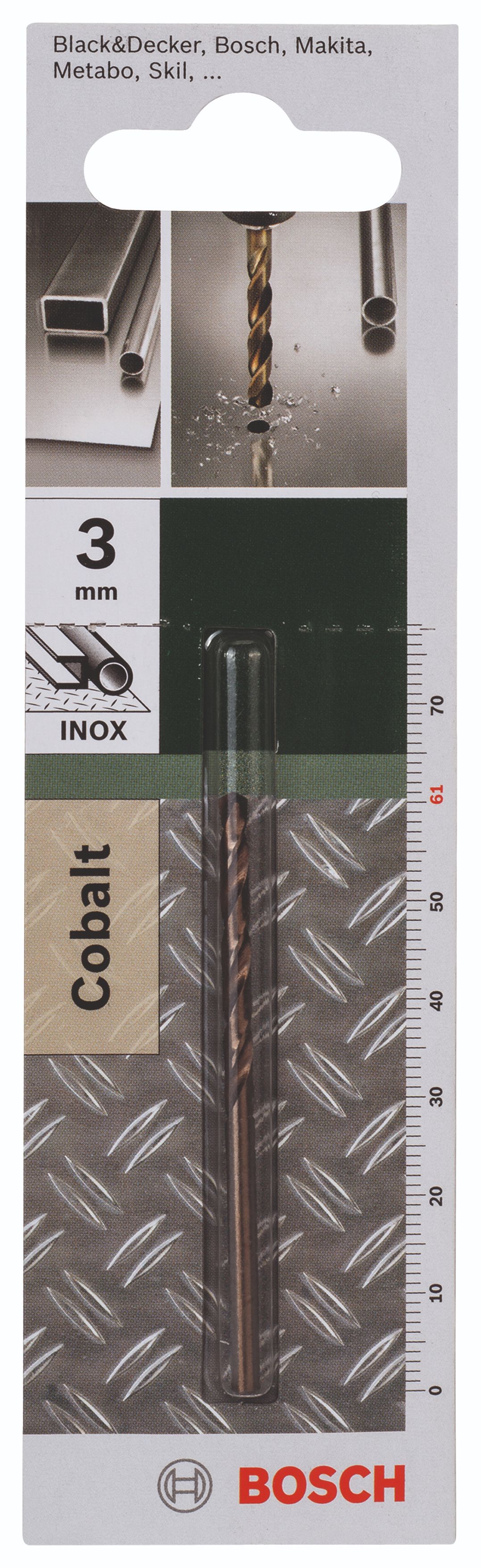 Burghiu pentru metal, HSS CO, 3 x 61 mm  Bosch