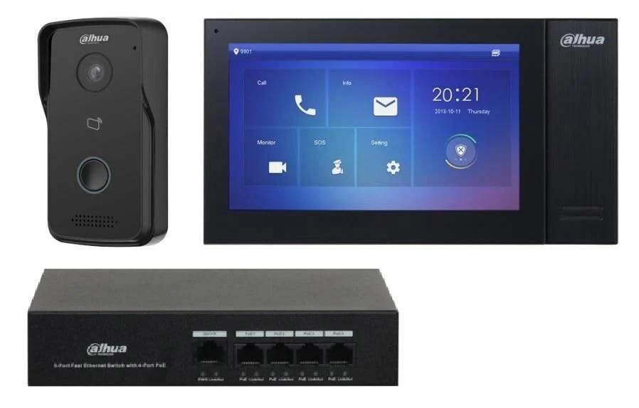 Kit Video Interfon Negru