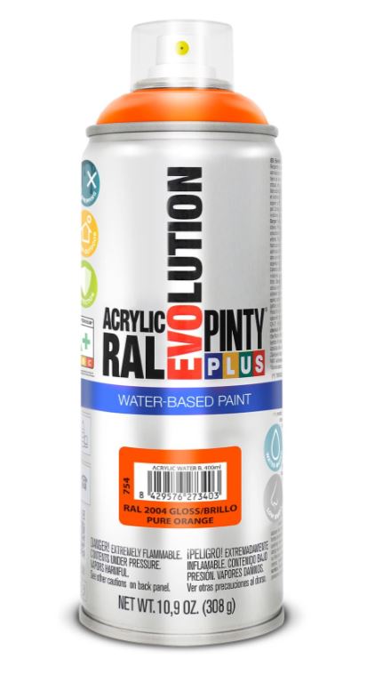 Vopsea spray pentru etansare PINTY PLUS, baza cauciuc, negru, 308g