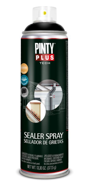 Vopsea spray pentru etansare PINTY PLUS, baza cauciuc, alb, 377.5g