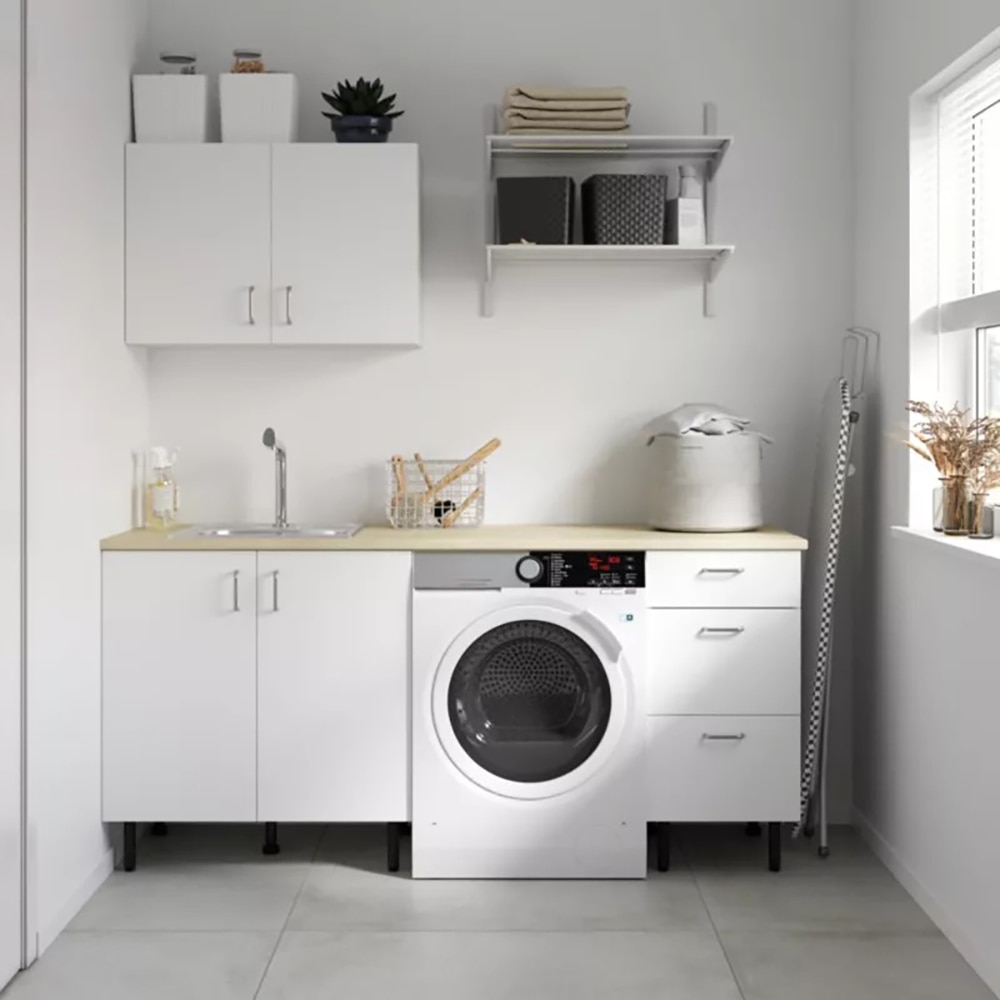 Corp inferior bucatarie Pragma, PAL, 80 x 59 x 86cm, alb