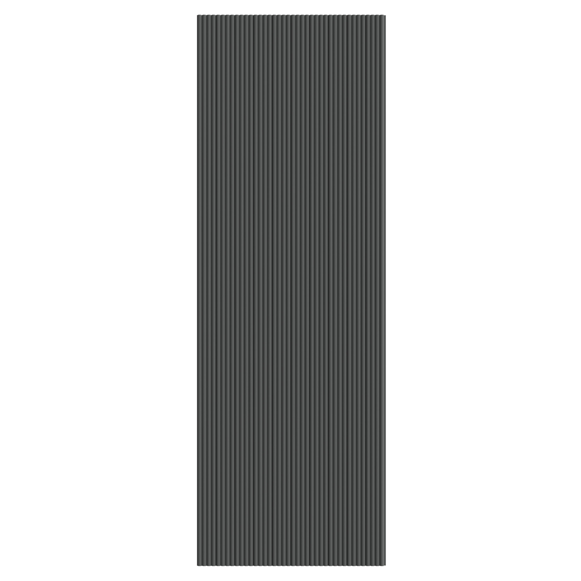 Panou riflaj decorativ, 280 cm x 10 cm, MDF, Gri