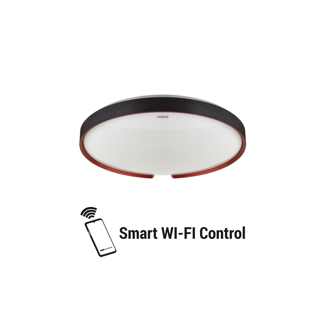 Plafoniera LED, smart control, 24 W, negru • Struhm Esperanto