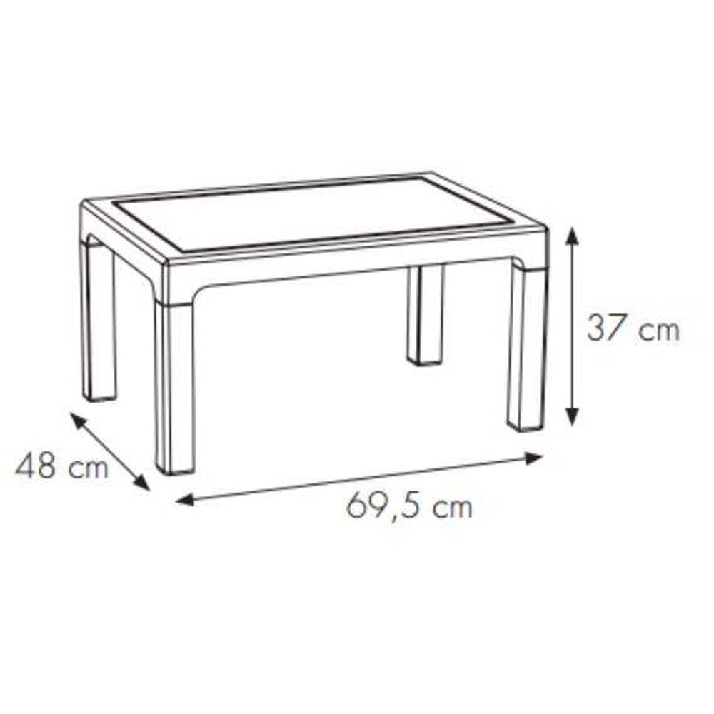 Set mobilier gradina Bica, 4 piese, perne, antracit