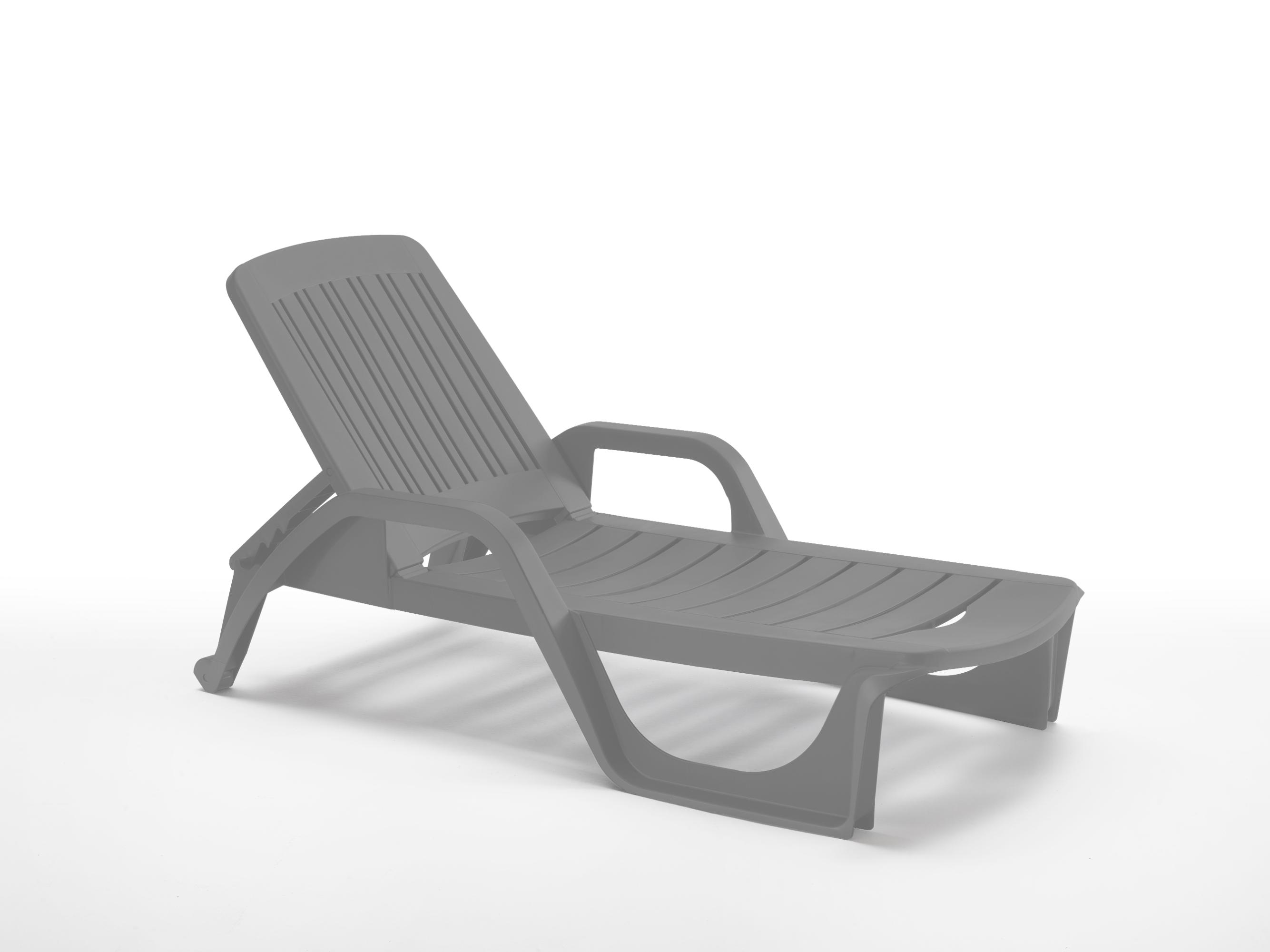 Sezlong pliabil de gradina, gri, 190 x 71 x 46 cm  Zurigo