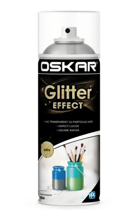 Oskar Glitter Effect Auriu 400Ml