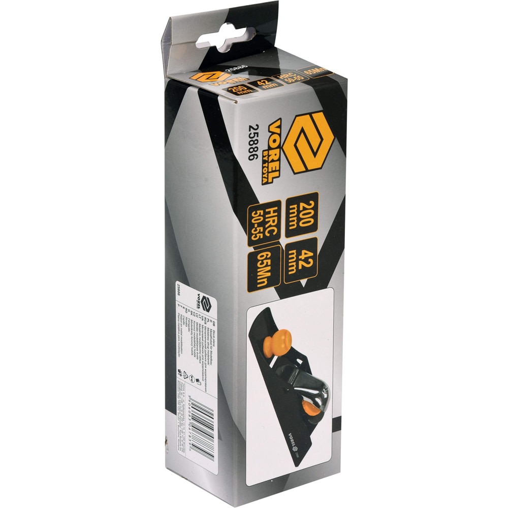 Rindea manuala Vorel, 200 mm, lama 4 mm, negru