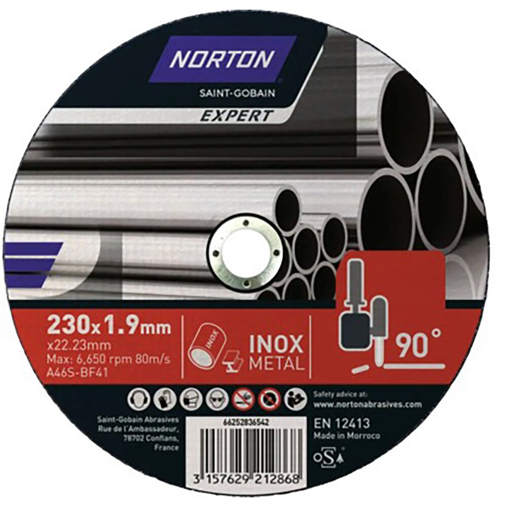 Disc debitare polizor NORTON Expert, 230 x 1.9 x 22.23 mm, oxid de aluminiu, maro