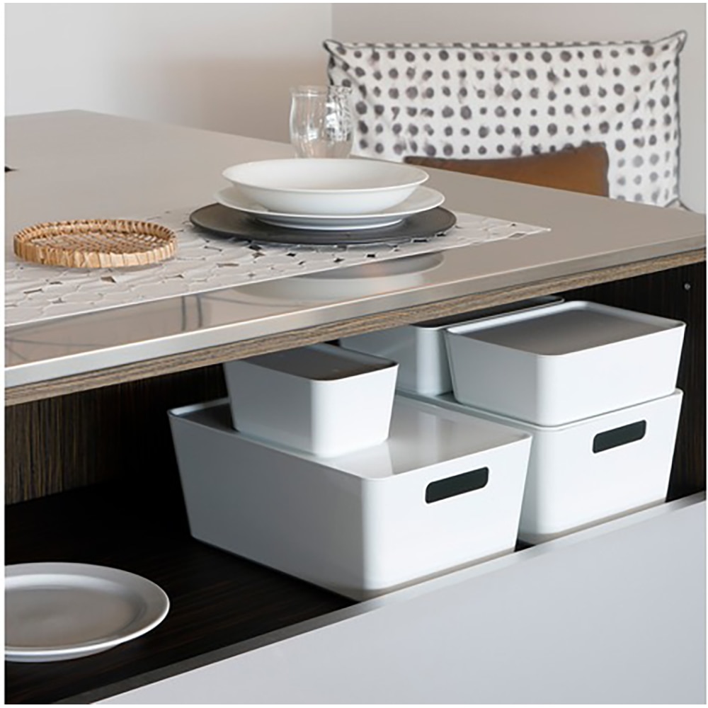 Cutie cu capac 28 x 16 x 8 cm, 2.8l, plastic, alb