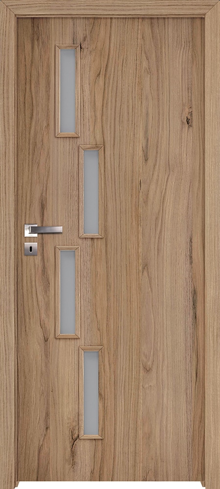 Usa interior cu geam, autumn, dreapta, MDF, 206,3 x 77,6 Cm, toc inclus Sagitarius