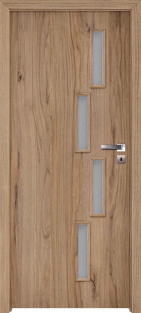 Usa interior cu geam, autumn, stanga, MDF, 206,3 x 87,6 Cm, toc inclus  Sagitarius