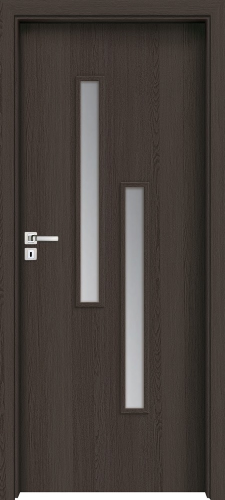 Usa interior cu geam, antracit, dreapta, MDF, 206,3 x 77,6 Cm, toc inclus  Strada