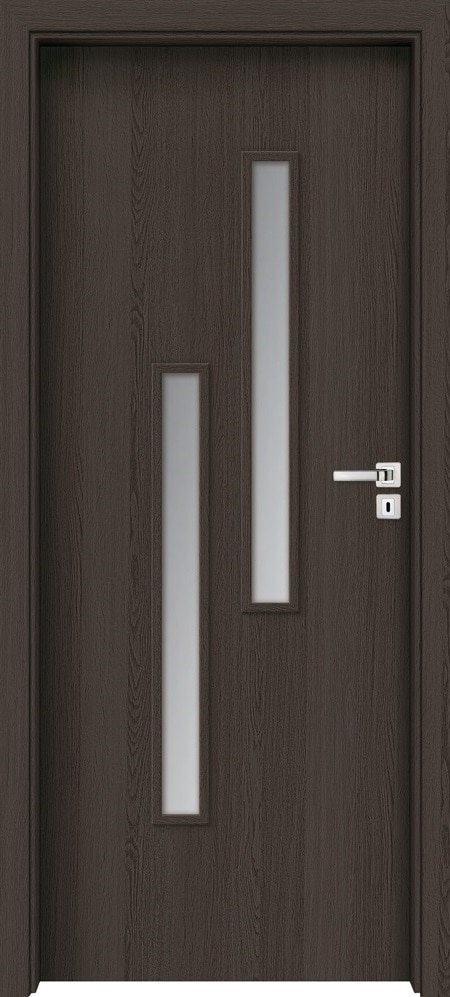 Usa interior cu geam, antracit, dreapta, MDF, 206,3 x 87,6 Cm, toc inclus  Strada