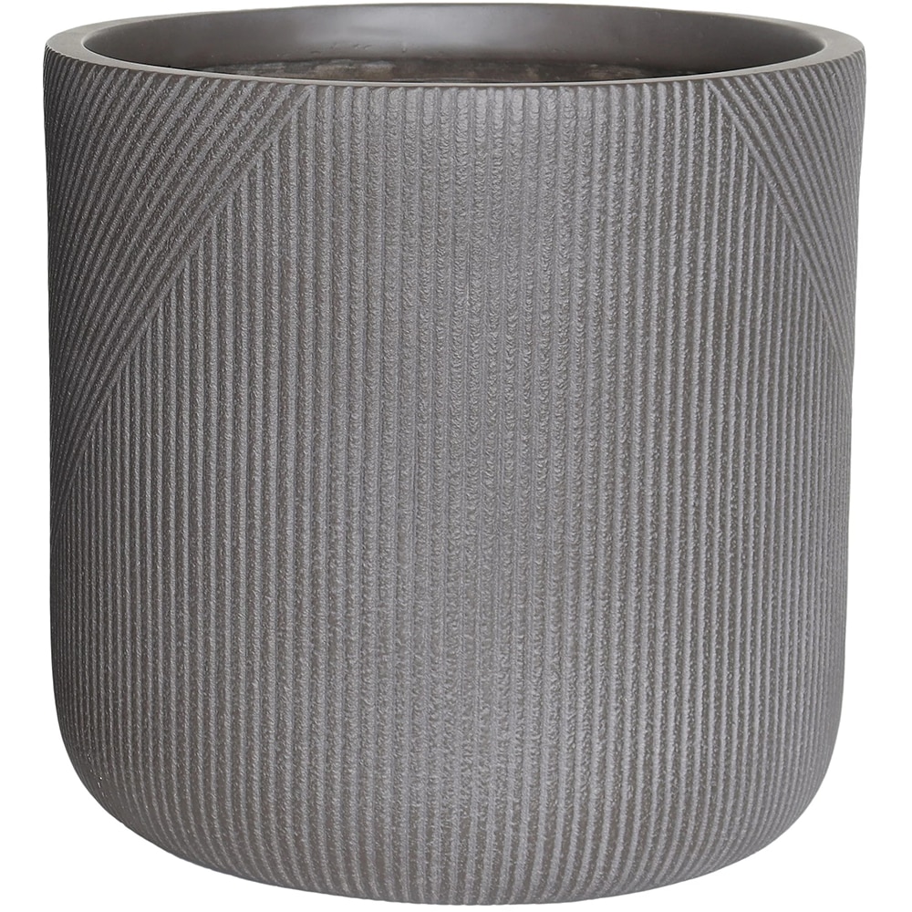 Ghiveci flori VERVE, lut, D 30 cm, gri