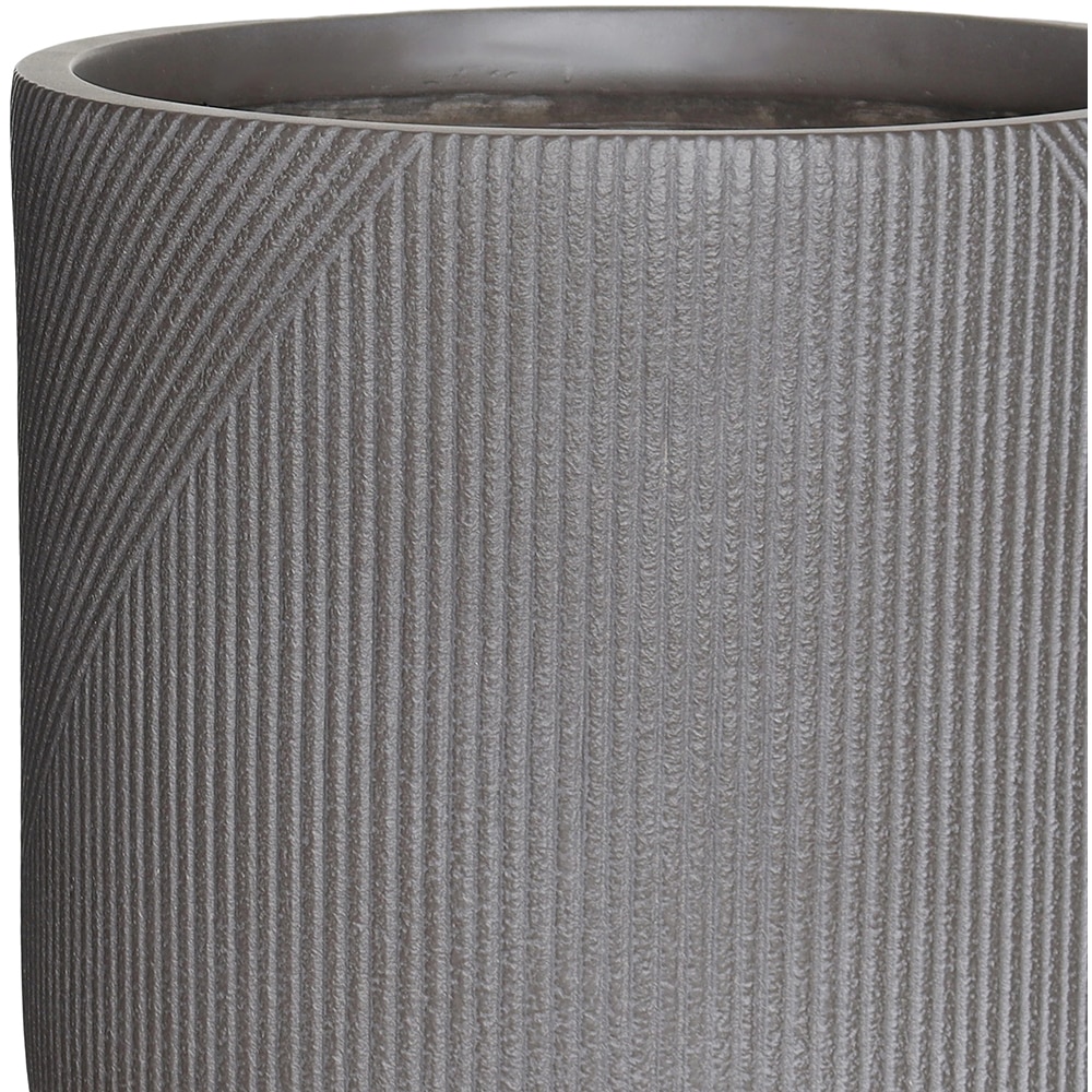 Ghiveci flori VERVE, lut, D 30 cm, gri