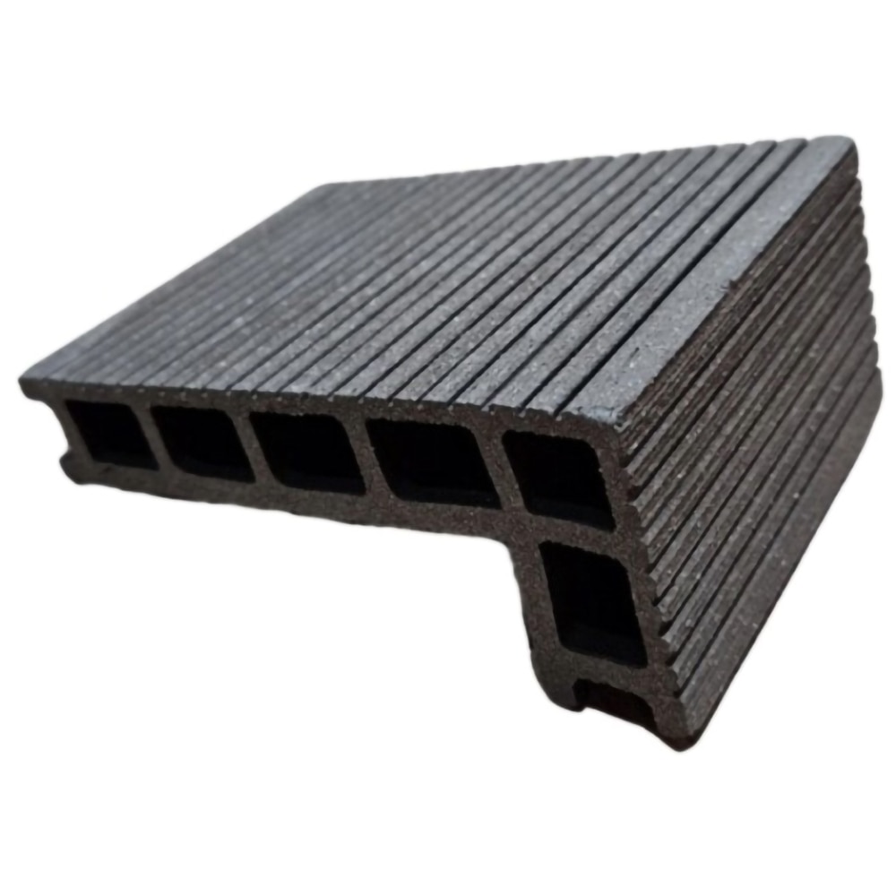 Profil coltar inchidere, WPC, 2200 x 140 x 60 mm, maro inchis