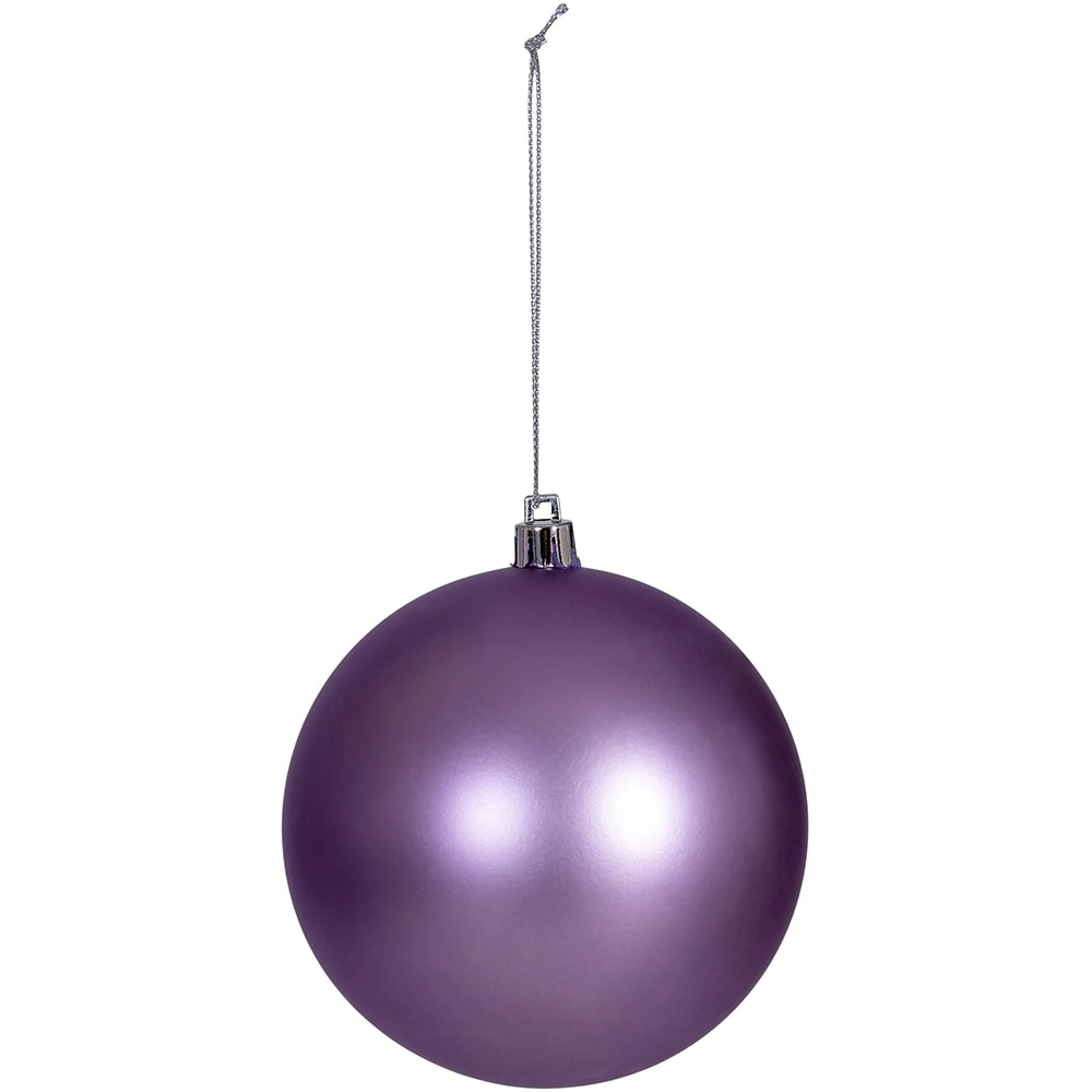 Set 4 globuri pentru brad Craciun, D10 cm, plastic, mov