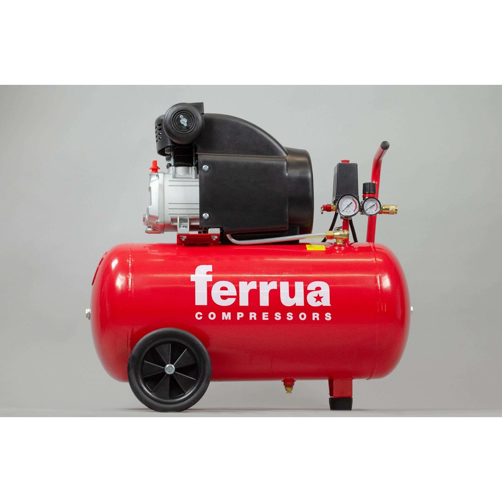 Compresor aer FERRUA RC2, cu ulei, 50 litri, 2 CP, 8 bar