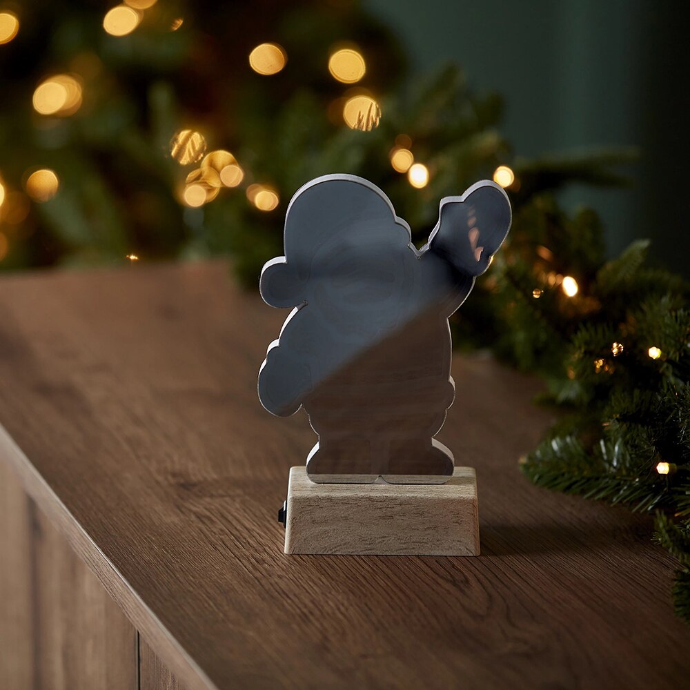 Decoratiune Mos Craciun 92 LED-uri, 12.5 x 19 cm, plastic, multicolor